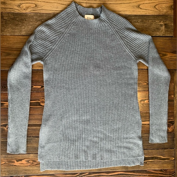 ELIE TAHARI • ribbed sweater top cashmere blend modern chic quiet luxury muted - Picture 4 of 16
